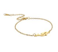 TEAMER Bracelet Loup, Renard, Dauphin en Cire et Acier Inoxydable - Bijoux Animaux pour Femmes - Céramique