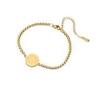 TEAMER Bracelet Saint François d'Assise Pendentif de protection du saint patron des chats, des chiens et de la nature Bijoux Médaille amulette Saint François pour animaux de compagnie (Or)