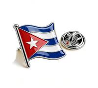 TEAMER Broche drapeau cuba en acier inoxydable pour chapeau, cravate, vêtements, sac à dos