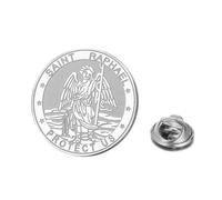 TEAMER Broche en acier inoxydable Saint Raphaël - Bijoux religieux | Broche Archange de Guérison et Protection Saint Raphaël pour homme et femme