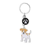 TEAMER Porte-clés Rottweiler Labrador avec breloque en forme de teckel mignon pour femme, noir, 29*49mm