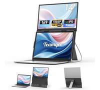 Teamgee 14" Écran Portable, 1080P FHD Double Ecran PC Portable, USB-C HDMI Plug & Play Compatible with 13-17” Laptops pour Windows, Mac