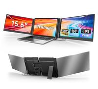 Teamgee 15,6'' Moniteur Portable Ultra-Mince, FHD Ecran Extensible pour Ordinateur Portable, Triple Ecran Plug & Play, Idéal pour Voyage, Travail et Jeu, Compatible Mac Windows Android Dex