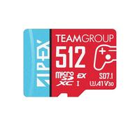 TEAMGROUP APEX Carte 512B pour Nintendo Swith2 Micro SDXC Express UHS-I U3 A1 V30, R/W jusqu'à 800/700 Mo/s avec adaptateur TAPMSDE512GIV30A102