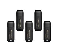 TEAMGROUP C175 TC175332GB21 Lot de 5 clés USB 3.2 Gen 1 (USB 3.1/3.0), mémoire de stockage de données externe, compatible avec ordinateur/ordinateur portable, noir mat