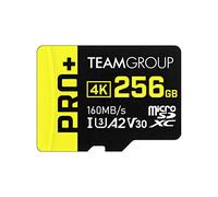 TEAMGROUP Carte A2 Pro Plus 256 Go Micro SDXC UHS-I U3 A2 V30, lecture/écriture jusqu'à 160/110 Mo/s pour Nintendo Switch, Steam Deck, tablettes, smartphones avec adaptateur TPPMSDX256GIA2V3003