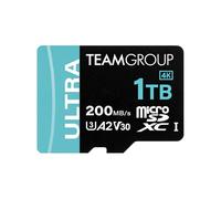 TEAMGROUP Carte A2 Ultra 1 To MicroSDXC UHS-I U3 A2 V30, R/W jusqu'à 200/170 Mo/s pour Nintendo-Switch1, Steam Deck, appareils de jeu, tablettes, smartphones, prise de vue 4K, avec adaptateur
