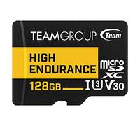 TEAMGROUP Carte mémoire micro SDXC UHS-I U3 V30 4K 100 Mo/s (conçue pour la surveillance) stable et durable - Prend en charge l'enregistrement vidéo 4K et Full HD THUSDX128GIV3002