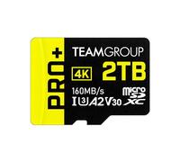 TEAMGROUP Carte micro SDXC UHS-I U3 A2 V30 2 To 2 To, R/W jusqu'à 160/110 Mo/s pour Nintendo Switch, Steam Deck, appareils de jeu, tablettes, smartphones, prise de vue 4K, avec adaptateur