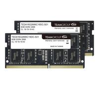 TEAMGROUP Elite DDR4 Kit 16 Go (2 x 8 Go) 2666 MHz PC4-21300 CL19 sans tampon non ECC 1,2 V SODIMM 260 broches pour ordinateur portable, module d