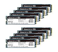 TEAMGROUP Lot de 10 disques SSD internes MP33 256 Go 3D NAND TLC NVMe 1.3 PCIe Gen3x4 M.2 2280 Vitesse de lecture/écriture jusqu'à 1600/1000 Mo/s Compatible avec ordinateur portable et ordinateur de