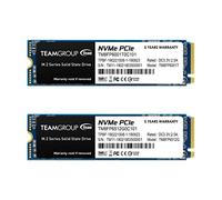 TEAMGROUP Lot de 2 disques SSD internes MP33 1 to SLC NAND TLC NVMe 1.3 PCIe Gen3x4 M.2 2280 (Lecture/écriture 1 800/1 500 Mo/s) Compatible avec Ordinateur Portable et PC de Bureau TM8FP6001T0C1P1