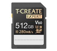 TEAMGROUP T-Create Expert TTCSDY512GIIV6001 Carte SD UHS-II SDXC U3 V60 Vitesse de lecture jusqu'à 280 Mo/s, enregistrement 8K 4K, compatible avec appareil photo numérique Canon, Sony, Nikon,