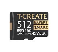 TEAMGROUP T-Create S.M.A.R.T Carte mémoire flash A2 512 Go Micro SDXC U3 V30 4K R/W Vitesse jusqu'à 160/150 Mo/s pour créateurs, compatible avec GoPro, Insta360 TTCS512GIA2V3003