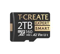 TEAMGROUP T-Create Smart A2 Carte mémoire micro SDXC U3 V30 4K R/W jusqu'à 160/150 Mo/s pour créateurs, compatible avec GoPro, Insta360 TTCS2TIA2V3003