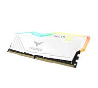 TeamGroup T-Force Delta RGB 16 Go de RAM DDR4 Upto 3600 MHz Mémoire pour jeu d'ordinateur de bureau avec overclocking en un clic - (16 Go, blanc) - TF4D416G3600HC18J01