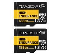 TEAMGROUP THUSDX128GIV3067 Lot de 2 cartes mémoire flash haute endurance 128 Go UHS-I U3 V30 100 Mo/s Conçu pour la surveillance stable et durable Carte mémoire Flash Caméra de sécurité Enregistrement