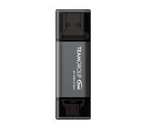 TEAMGROUP X1 TX1364GC01 Clé USB OTG double interface USB 100 Mo/s 3.2 Gen 1 Type A et Type C (3.1/3.0) Compatible avec Smartphone/Tablette/Ordinateur portable/PC/MacBook TX1364GC01 64 Go