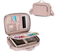 Teamoy Étui de protection biblique, étui de transport biblique avec poignée et bandoulière amovible, sac biblique élégant et multifonctionnel de grande taille à fermeture éclair, Rose