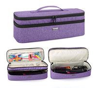 Teamoy Étui pour Brosse Seche Cheveux, Pochette de Voyage pour Brosse Ovale, Sac de Rangement pour Brosse Électriques et Soufflante/Chauffante, Compatible avec Steampod/REVLON, Violet