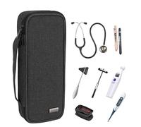 Teamoy Étui stéthoscope, Sac de rangement de voyage Compatible avec stéthoscopes 3M Littmann, MDF, ADC, Omron et autres accessoires, Noir