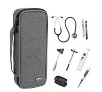 Teamoy Étui stéthoscope, Sac de rangement de voyage Compatible avec stéthoscopes 3M Littmann, MDF, ADC, Omron et autres accessoires, Gris