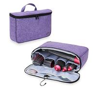 Teamoy Sac de Rangement pour Dyson Airwrap Styler et Bigoudi Accessoires, Étui Portable, Pochette de Voyage, Violet