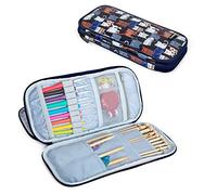 Teamoy Trousse de Crochets tunisiens | Ensemble de Crochets afghans pour Adultes débutants Crochets ergonomiques, Aiguilles à Tricoter et Accessoires