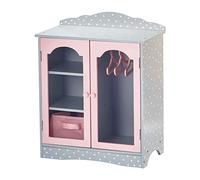 Armoire Dressing avec placards de Rangement pour poupée ou Poupon Jouet Olivias Little World TD-0210AG