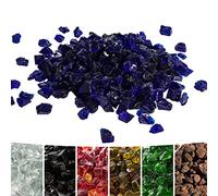 Teamson Home 4 Kg Verres de feu pour braséro à gaz d’extérieur Jardin Verre trempé Bleu PT-FG0002