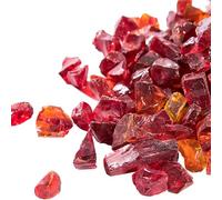 Teamson Home 4 Kg Verres de feu pour braséro à gaz d’extérieur Jardin Verre trempé Rouge PT-FG0004