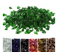 Teamson Home 4 Kg Verres de feu pour braséro à gaz d’extérieur Jardin Verre trempé Vert PT-FG0006