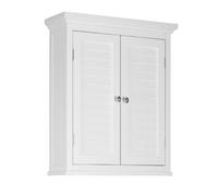 Teamson Home Placard de Salle de Bain Mural Armoire de Toilette Rangement Blanc Glancy ELG-583