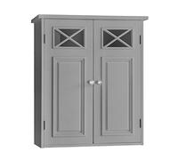 Teamson Home Armoire Murale pour Salle De Bain Dawson avec 2 Portes, Gris EHF-6810G