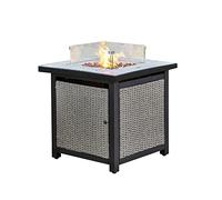 Braséro de jardin,Teamson Home, gaz chauffage, gris, 77 X 77 X 70