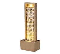 Fontaine - Teamson Home - jardin côtière haute Cascade extérieure LED design coquillages balcon patio marron