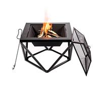 Teamson Home Jardin Brasero à Bois, Foyer pour Extérieur avec Couvercle