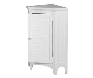 Teamson Home Meuble d'angle Bas de Rangement de Salle de Bain Ethan Blanc ELG-586