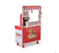 Teamson Kids Burger shop bois rouge avec accessoires pour jeu créatif & éducatif
