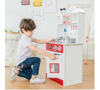 Teamson Kids Cuisine en Bois Interactive Little Chef Madrid, Design Classique Blanc