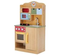 Cuisine enfant Burlywood dinette en bois avec accessoires fille garçon jeux d'imitation Teamson Kids TD-11708A