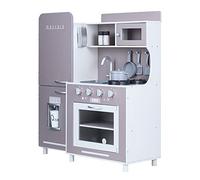 Cuisine Enfant En Bois Jeu Dinette Avec 11 Accessoires Mayfair Teamson Kids Td-13302c