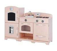 Cuisine enfant Little Chef dinette en bois rose fille garçon jeux TD-11413P