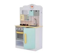 Teamson Kids Cuisine Enfants en Bois avec 5 Accessoires Cuisine De Jeu Dinette Florence Bleu TD-11708AR