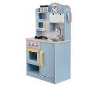 Teamson Kids Cuisinette en Bois Florence - Cuisine Enfant Classique Pastel avec Four, évier, Micro-Ondes et Accessoires réalistes pour Jeu d’Imitation dès 3 Ans