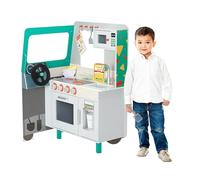 Teamson Kids Food Truck en Bois, Cuisine de Jeu pour Enfants, Camion Taco Ludique