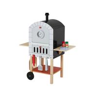 Teamson Kids Four a Pizza et 24 Accessoires pour Enfant Gris Naturel
