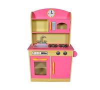 Jeu De Cuisine Enfant En Bois Petite Dinette Rose Fille Et Garçon Teamson Kids Td-11412p