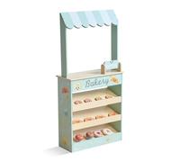 Teamson Kids Jolly Pals Stand de Boulangerie en Bois avec 12 Pâtisseries, Jeu d’Imitation Éducatif, Jouet Compact de Rôle Créatif pour Enfants