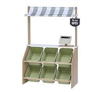 Stand de marché, Teamson Kids, vert/67 X 30 X 100